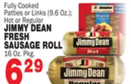 Bravo Supermarkets JIMMY DEAN FRESH FRESH SAUSAGE ROLL SAUSAGE 16 Oz. Pkg offer