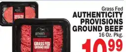 Bravo Supermarkets GRASS FED AUTHENTICITY PROVISIONS GROUND BEEF offer