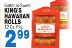 Bravo Supermarkets KING'S HAWAIIAN HAWAIIAN ROLLS 12 Oz. Pkg offer