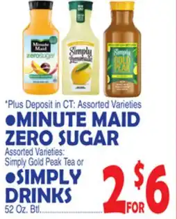 Bravo Supermarkets MINUTE MAID ZERO SUGAR offer