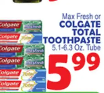 Bravo Supermarkets COLGATE TOTAL TOOTHPASTE offer