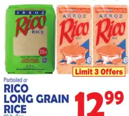Bravo Supermarkets RICO LONG GRAIN RICE offer