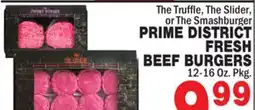 Bravo Supermarkets PRIME DISTRICT FRESH BEEF BURGERS offer