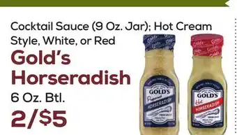 DeCicco & Sons Gold's Horseradish, 6 Oz. Btl offer