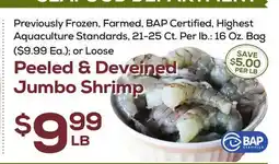 DeCicco & Sons Peeled & Deveined Jumbo Shrimp offer