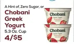 DeCicco & Sons Chobani Greek Yogurt offer