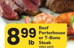 ACME Beef Porterhouse or T-Bone Steak offer