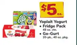 ACME Yoplait Yogurt Fridge Pack 48 oz. ctn., Go-Gurt 20-pk., 40 oz. pkg offer