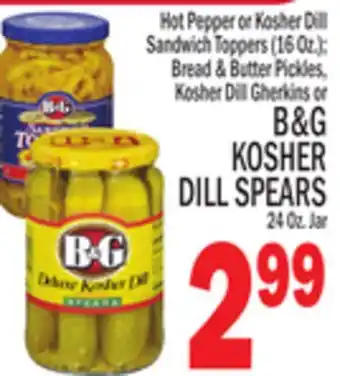 C Town B & G KOSHER DILL SPEARS 24 Oz. Jar offer