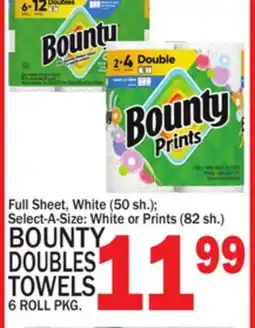 C Town BOUNTY DOUBLES TOWELS 6 ROLL PKG offer