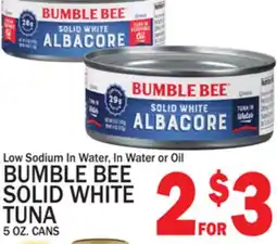 C Town BUMBLE BEE SOLID WHITE TUNA offer