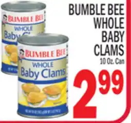 C Town BUMBLE BEE WHOLE BABY CLAMS offer