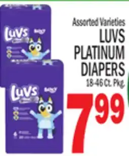 C Town LUVS PLATINUM DIAPERS offer