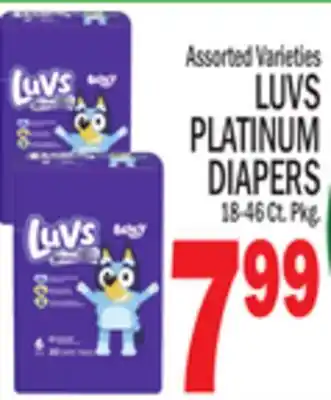 C Town LUVS PLATINUM DIAPERS offer