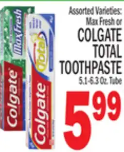 C Town COLGATE TOTAL TOOTHPASTE offer