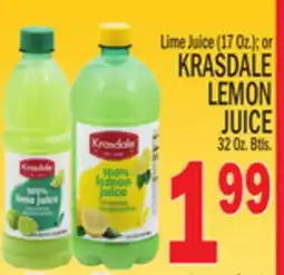 C Town KRASDALE LEMON JUICE 32 Oz. Btls offer