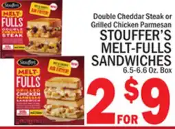 C Town STOUFFER'S MELT-FULLS SANDWICHES offer
