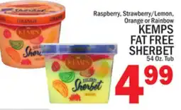 C Town KEMPS FAT FREE SHERBET 54 Oz. Tub offer