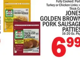 C Town JONES GOLDEN BROWN PORK SAUSAGE PATTIES offer