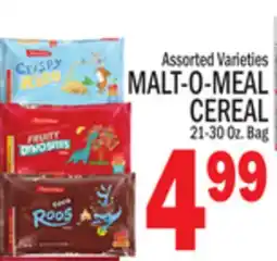 C Town MALT-O-MEAL CEREAL offer