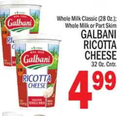 C Town GALBANI RICOTTA CHEESE, 32 Oz. Cntr offer