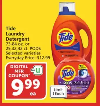 Vons Tide Laundry Detergent offer