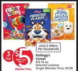 Vons Kellogg's Cereal offer