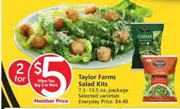 Vons Taylor Farms Salad Kits offer