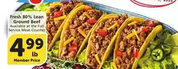 Vons Fresh 80% Lean Ground Beef offer