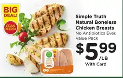 Ralphs Simple Truth Natural Boneless Chicken Breasts offer