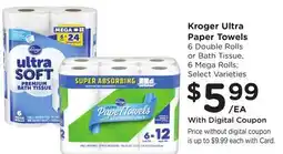 Ralphs Kroger Ultra Paper Towels offer
