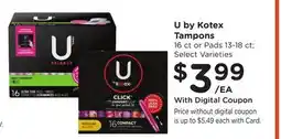 Ralphs U by Kotex Tampons offer