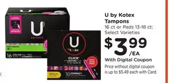 Ralphs U by Kotex Tampons offer
