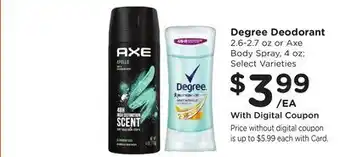 Ralphs Degree Deodorant offer