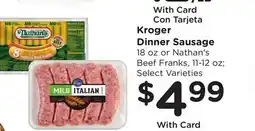 Ralphs Kroger Dinner Sausage offer