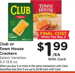 Ralphs Club or Town House Crackers offer