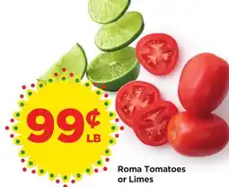 Food 4 Less Roma Tomatoes or Limes offer