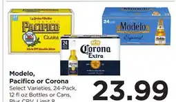 Food 4 Less Modelo, Pacifico or Corona offer