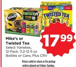 Food 4 Less Mike's or Twisted Tea offer