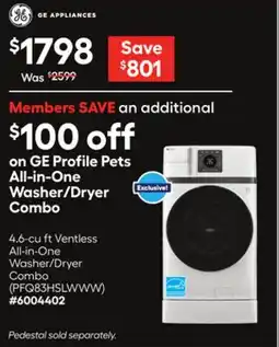 Lowe's Profile Pets All-in-One Washer/Dryer Combo offer