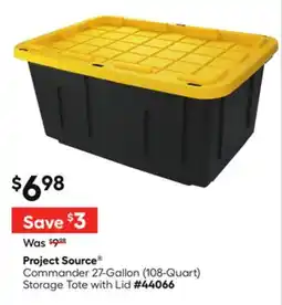 Lowe's 27-Gallon (108-Quart) Storage Tote with Lid offer