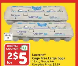 Pavilions Lucerne Cage Free Large Eggs offer