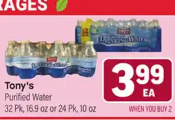 Tony’s Fresh Market Tony's Purified Water offer