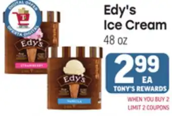 Tony’s Fresh Market Edy's Ice Cream offer