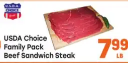 Tony’s Fresh Market USDA Choice Family Pack Beef Sandwich Steak offer