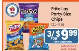 Tony’s Fresh Market Frito Lay Party Size Chips offer