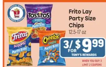 Tony’s Fresh Market Frito Lay Party Size Chips offer