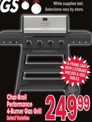 Jewel-Osco Char-Broil Performance 4-Burner Gas Grill offer