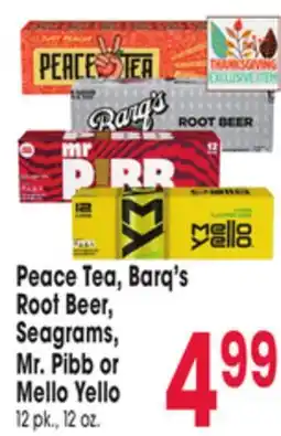 Jewel-Osco Peace Tea, Barq's Root Beer, Seagrams, Mr. Pibb or Mello Yello offer