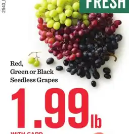 Mariano's Red, Green or Black Seedless Grapes offer